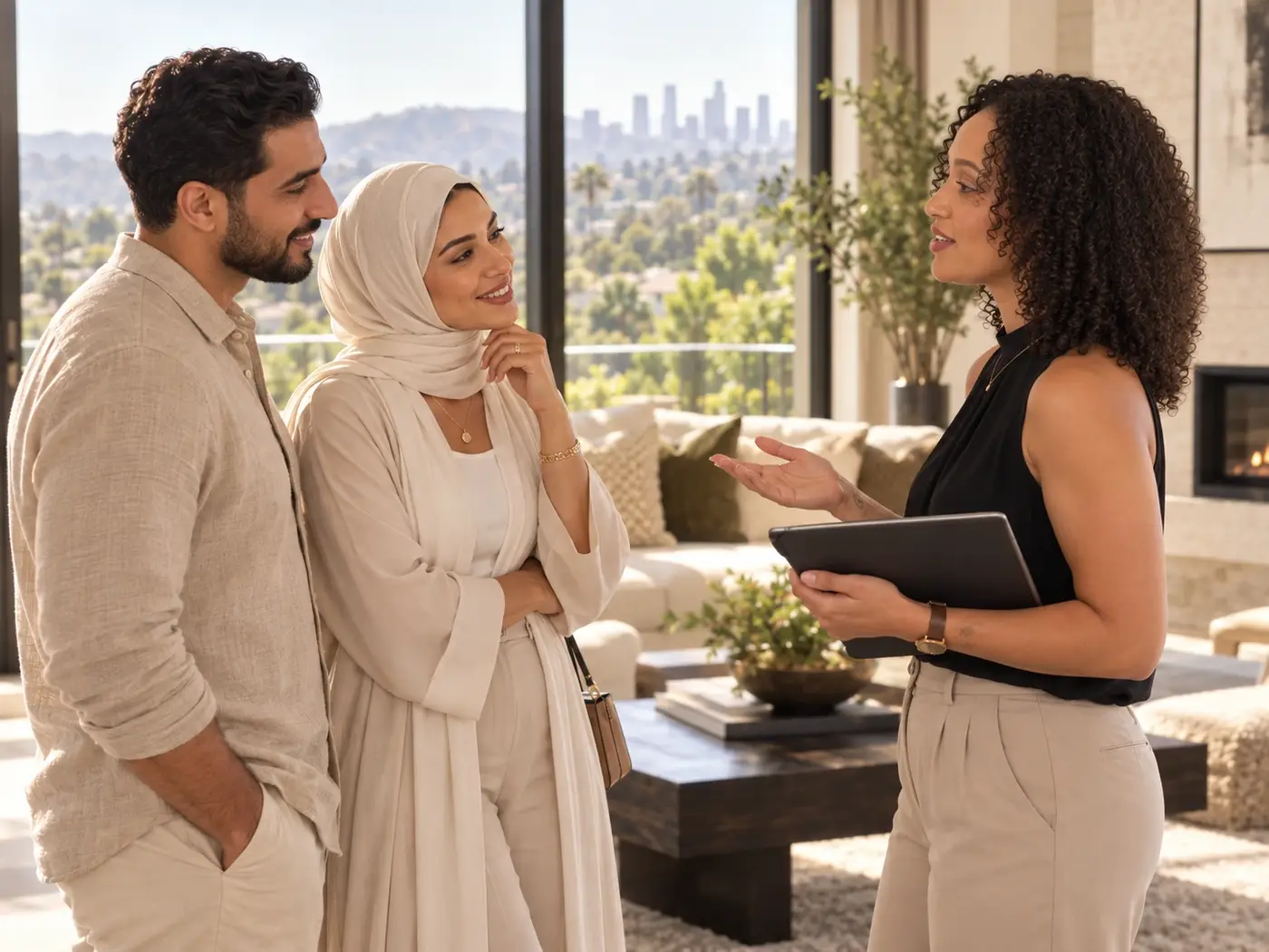 Dominique coordinating a furnished rental property