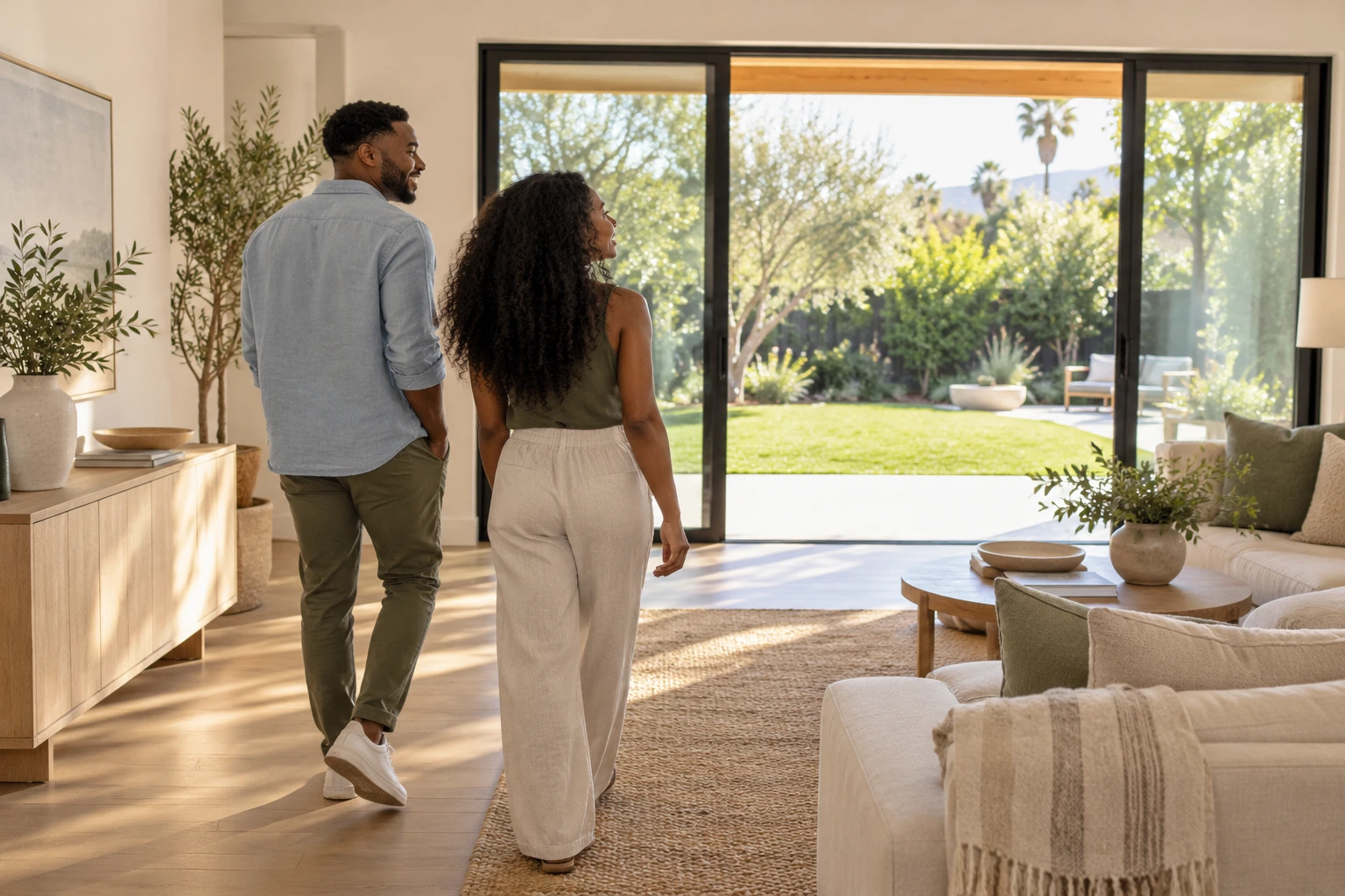 Engaged couple considering a home together