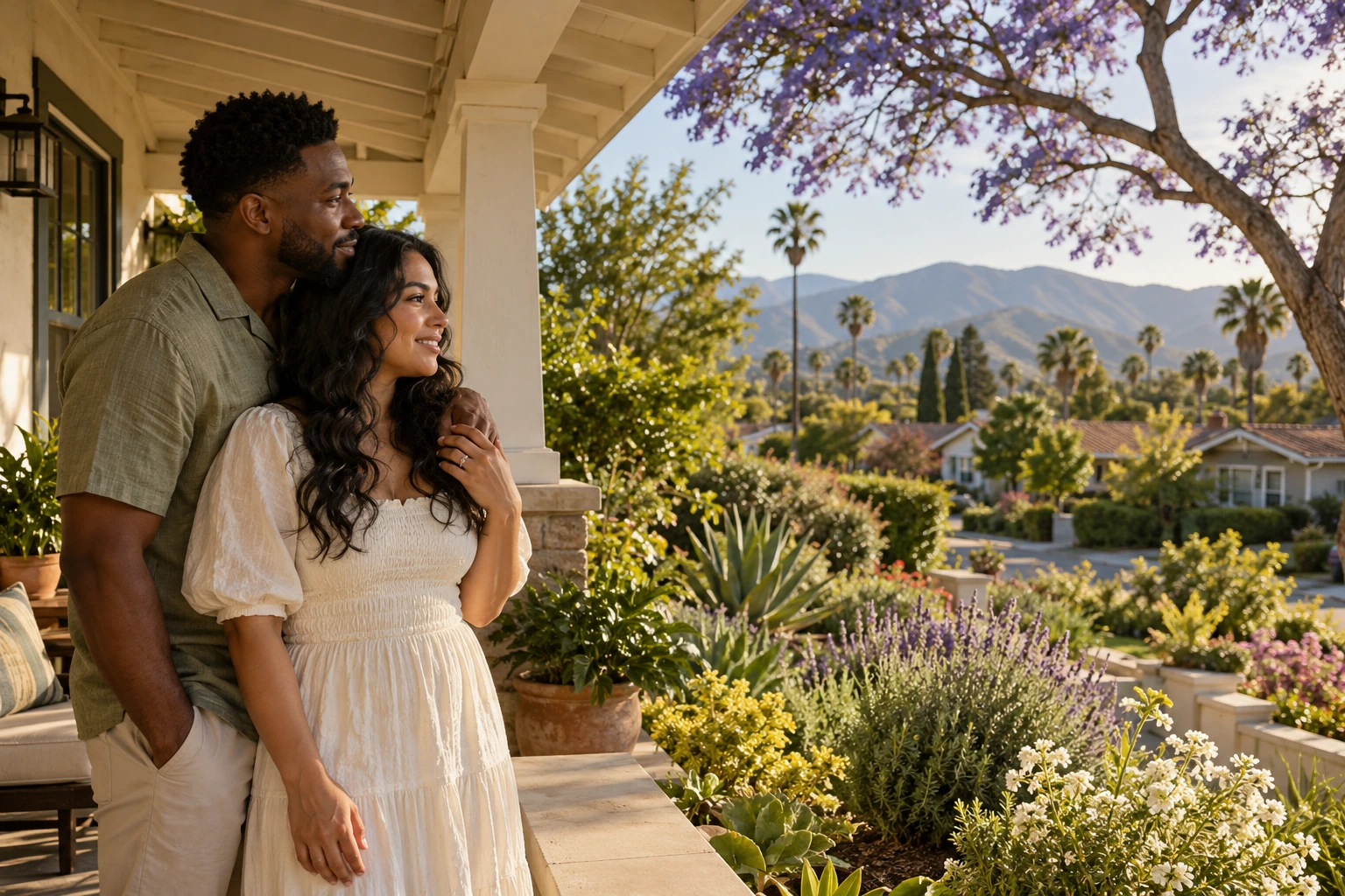 Engaged couple considering a Valley home