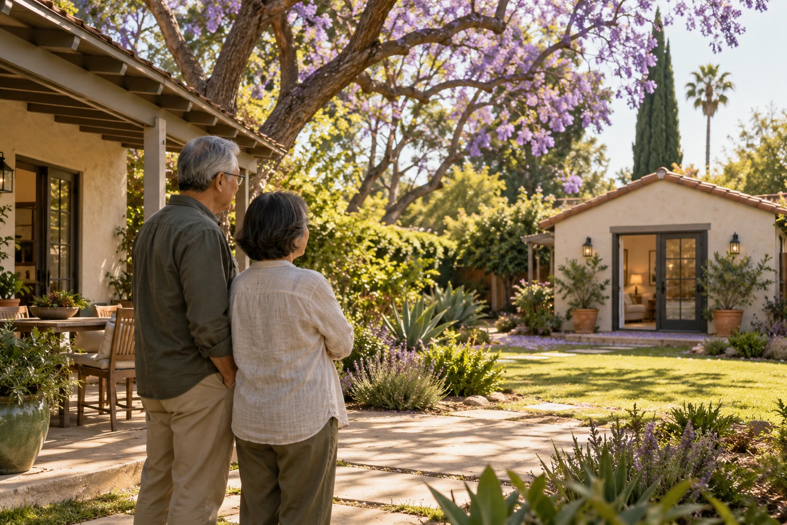 Couple considering a smaller property