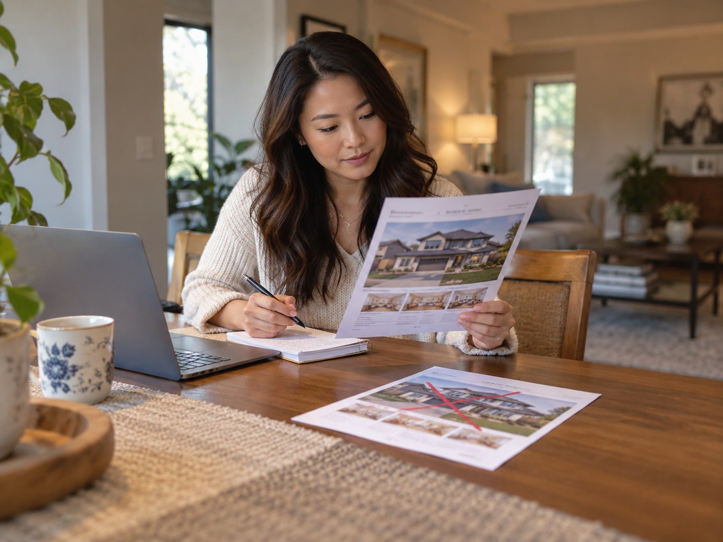 Buyer comparing home listings and deciding which property to pursue