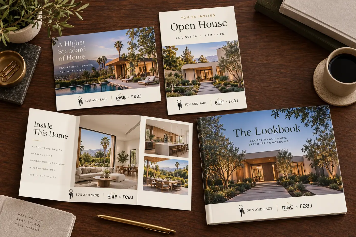Sun and Sage and Rise print marketing collection