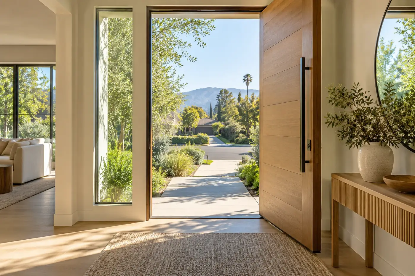 Open entry prepared for a private property showing