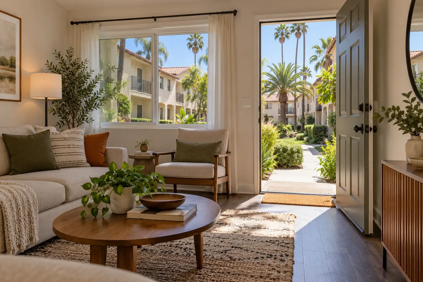 A home interior prepared for a buyer tour