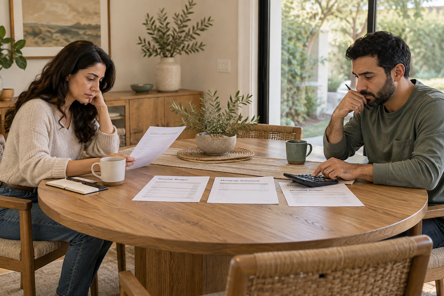 Empty nest couple comparing options at home