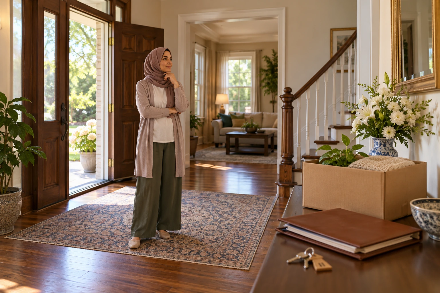A homeowner considering moving into an inherited house