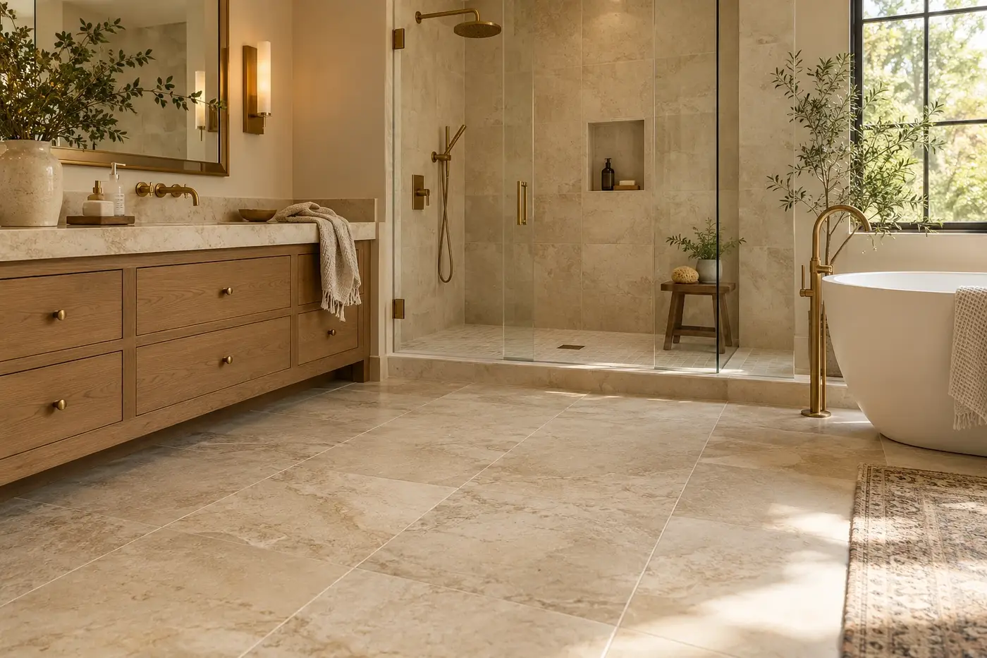 What tile is best for bathroom floors?