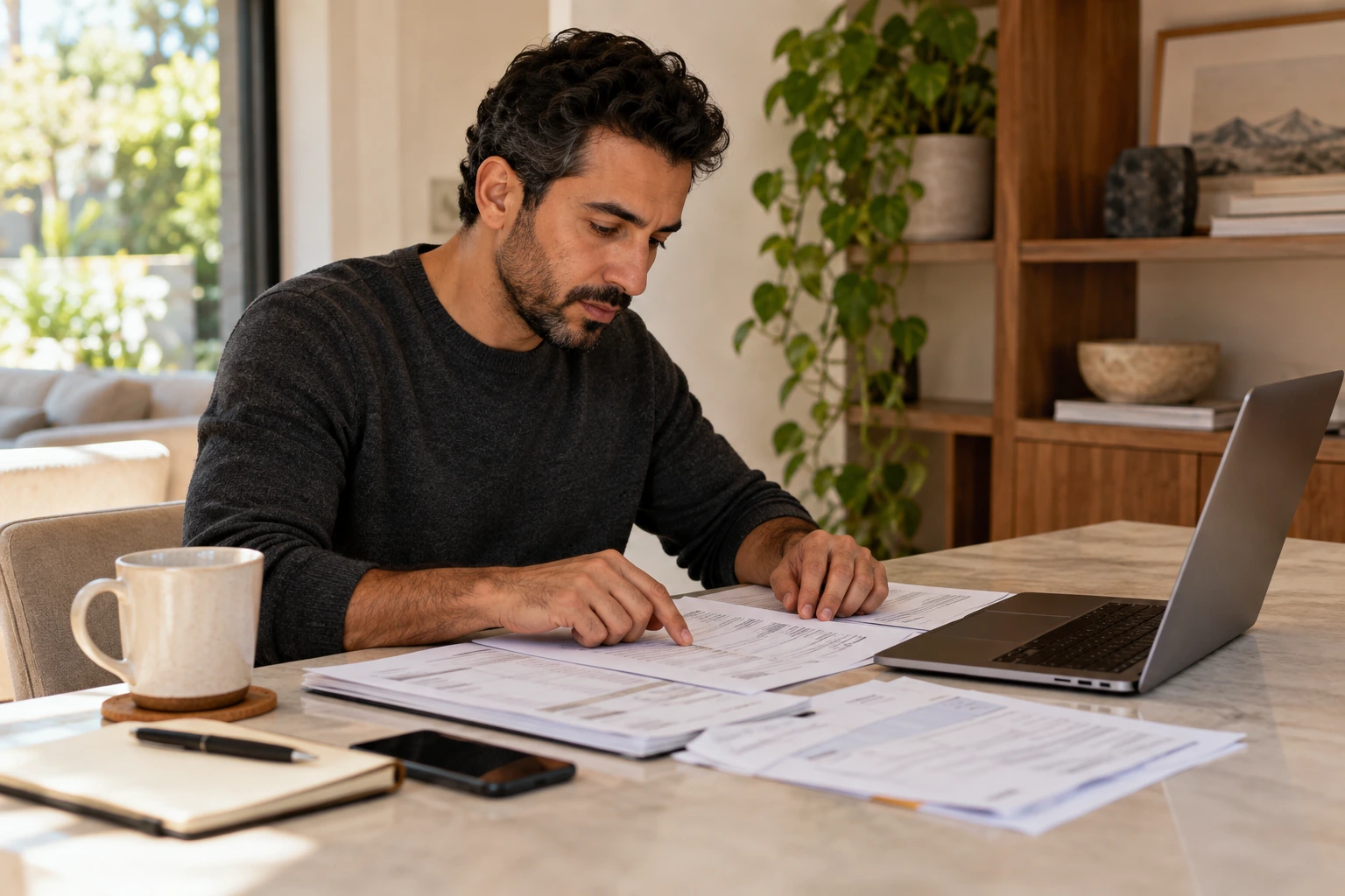 A borrower checking payment records before applying to refinance