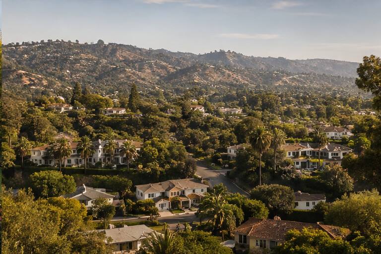 Aerial view of the San Fernando Valley