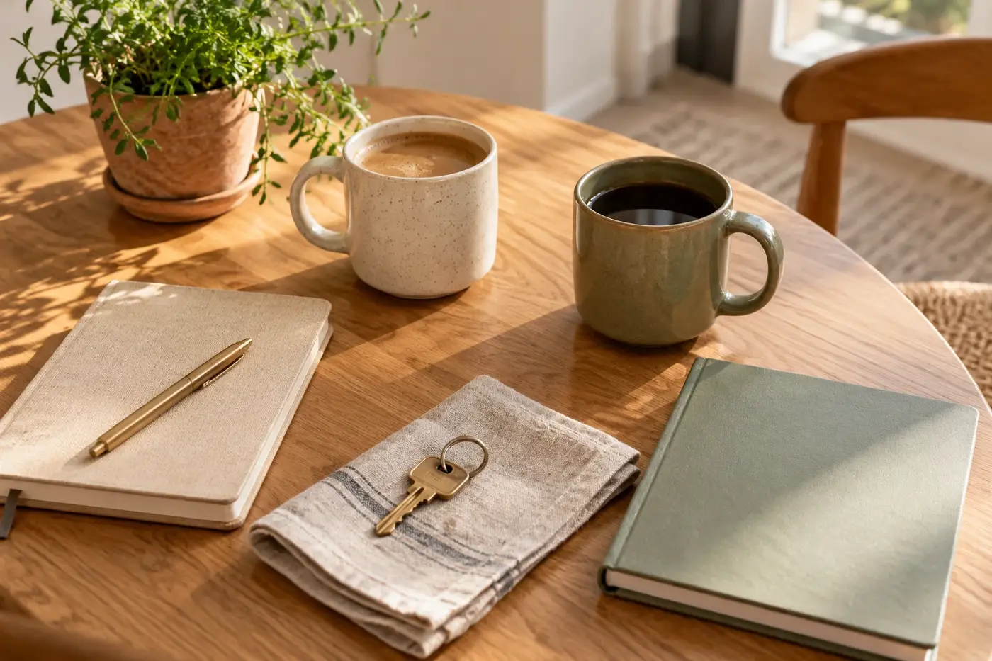 Residential home planning scene